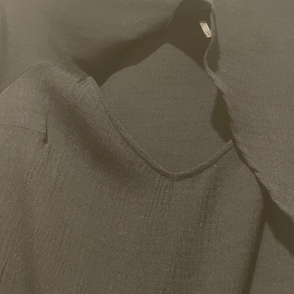 Free People Crinkle Look Through Top, Black, Size Small - Picture 7 of 11